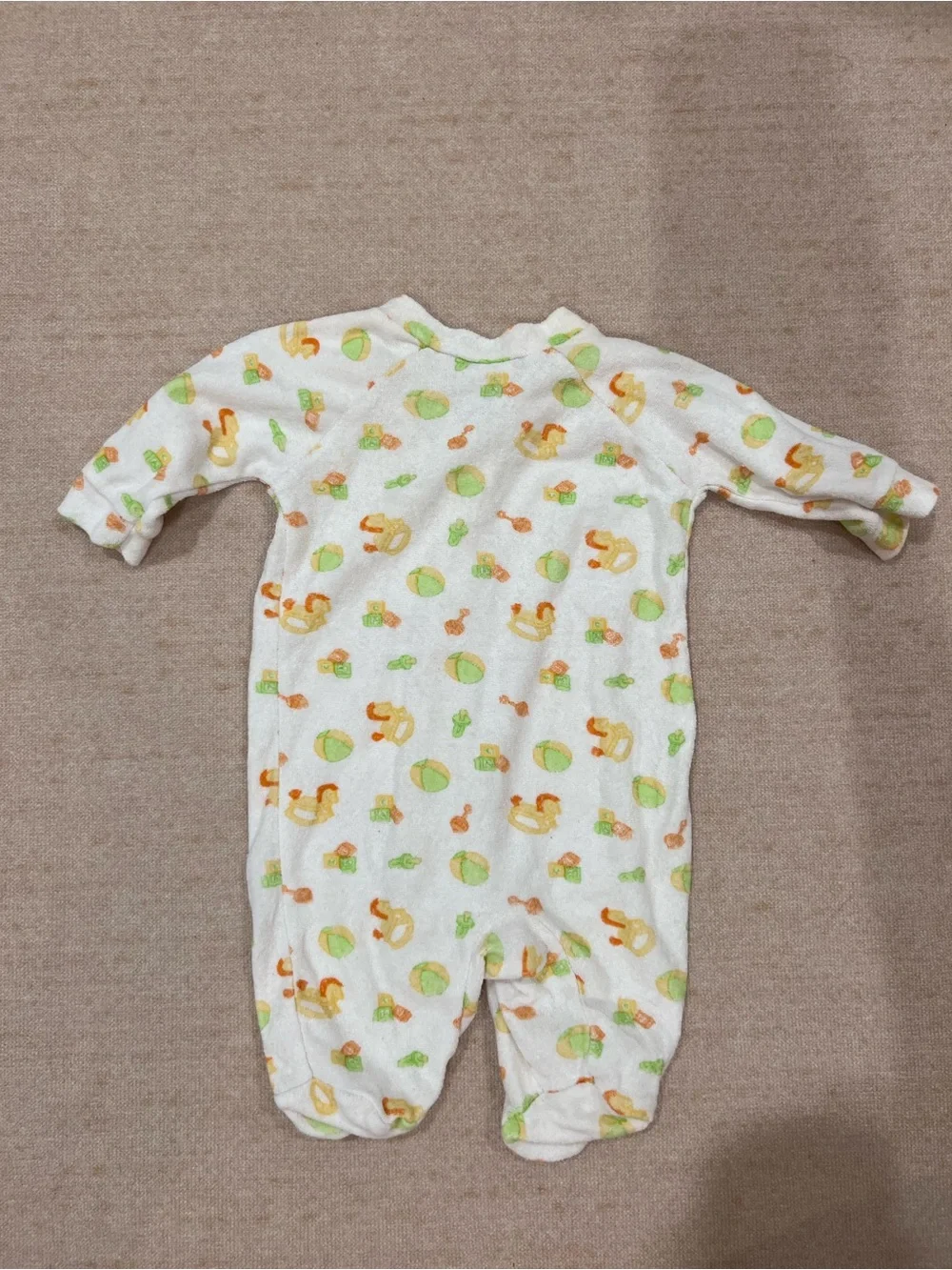 Baby 3 Piece Bundle of 3 Onesies in Size 3 Months Footed Onesies Cozy Bundle